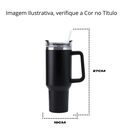 Ver imagem 3 de Copo Térmico Grande Cor Preto 1200 Ml Canudo Parede Dupla