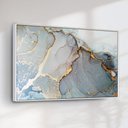 Ver imagem 3 de Quadro Decorativo Abstrato Azul com Dourado