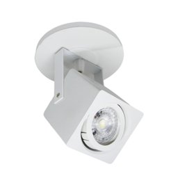 Spot Sobrepor Quadrado Direcionável GU10 C/ Canopla Branco - 3