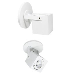 Spot Sobrepor Quadrado Direcionável GU10 C/ Canopla Branco - 4
