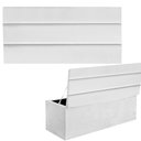 Ver imagem 2 de Kit Painel Cabeceira E Calçadeira Baú 140cm Casal Branco