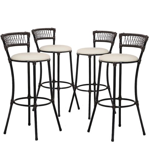 Kit 4 Banquetas Alta Forts Fio de Fibra Proteção UV Bancada, Área Gourmet e lazer.