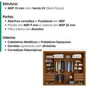 Ver imagem 4 de Guarda Roupa Casal 2 Portas de Correr 6 Gavetas Imperio 272 cm Cinamomo Zanz