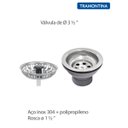 Ver imagem 6 de Cuba de Embutir Basic Aço Inox com Válvula e Sifão 40bl - Tramontina 94081/556