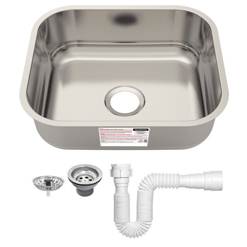 Cuba de Embutir Basic Aço Inox com Válvula e Sifão 40bl - Tramontina 94081/556