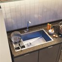Ver imagem 2 de Cuba Quadrada De Inox 70x40 C/ Escorredor Para Cozinha Technox