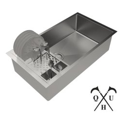 Cuba Quadrada De Inox 70x40 C/ Escorredor Para Cozinha Technox - 1
