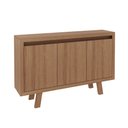 Ver imagem 2 de Balcão Aparador P/ Escritório 3 Portas Branco Tecnomobili Me4120 Cor: Amêndoa