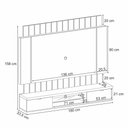 Ver imagem 3 de Estante Home Suspenso Fusion 1.8m para Sala de Tv Preto/ Nature - Bela Móveis