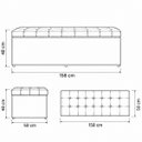Ver imagem 4 de Calçadeira Recamier Baú 158cm para Cama Queen Paris Vilajo:Suede Cinza