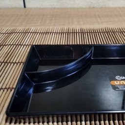 Kit 12 Pratos para Sushi Comida Japonesa Oriental com Porta Shoyu Preto Uno Coza - 3