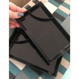 Kit 12 Pratos para Sushi Comida Japonesa Oriental com Porta Shoyu Preto Uno Coza - 4