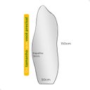 Ver imagem 2 de Espelho de Chão Flame Grande 150x50cm com Formato Orgânico e Acabamento Sofisticado em Couro