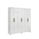 Ver imagem 6 de Jogo Cabeceira e Guarda Roupa Casal Bona Branco