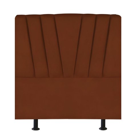 Cabeceira Estofada de Cama Casal Box 140 Cm Ariel Veludo:terracota