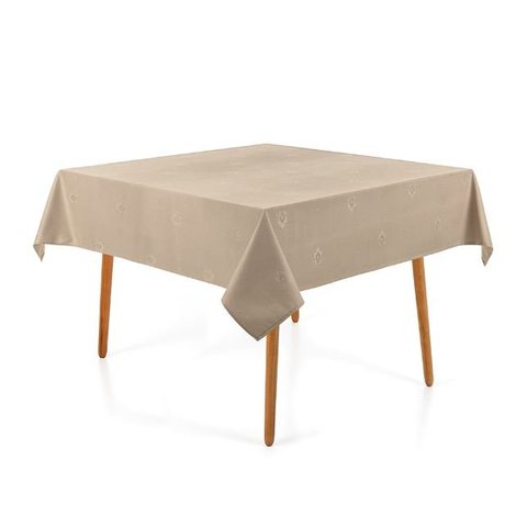 Toalha de Mesa Quadrada 8 Lugares Celebra Desiree Marrom Karsten