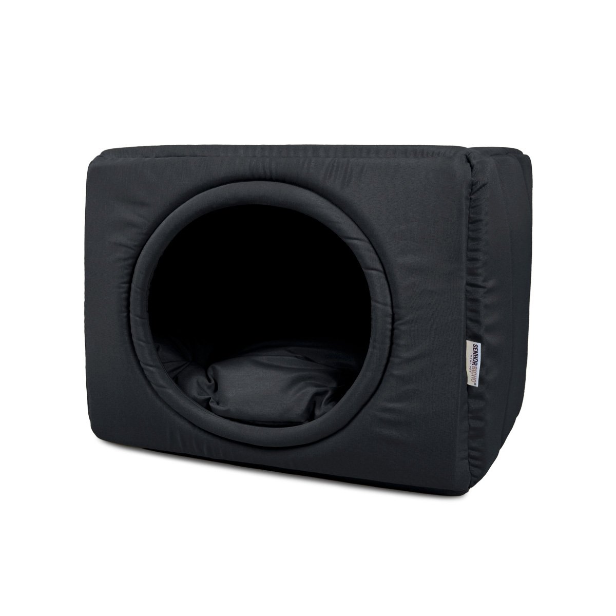 Cama Iglu Impermeável Caminha Pet 2 em 1 - G - Black - 3