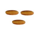 Ver imagem 1 de Kit 3 Descanso De Panela De Pau Madeira Modelo Oval 21x16 Cm Colheres de Pau 10ColherMadInd44cm_CDP