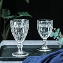 Ver imagem 4 de Jogo 6 Taças Vinho e Água Vidro Diamond Transparente 340ml - Vivaflor Decor