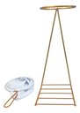 Ver imagem 3 de Conjunto Coador Café 32cm Suporte Dourado Base para Caneca