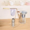 Ver imagem 6 de Conjunto Coador Café 32cm Suporte Dourado Base para Caneca