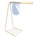 Ver imagem 4 de Conjunto Coador Café 32cm Suporte Dourado Base para Caneca