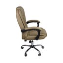 Ver imagem 4 de Cadeira de Escritório Presidente Reclinável Ergonômica Bege