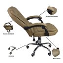 Ver imagem 7 de Cadeira de Escritório Presidente Reclinável Ergonômica Bege