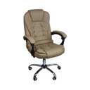 Ver imagem 1 de Cadeira de Escritório Presidente Reclinável Ergonômica Bege