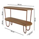 Ver imagem 4 de Aparador Requinte Pés de Aço Tubular 120 cm Canela/Cobre