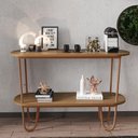 Ver imagem 2 de Aparador Requinte Pés de Aço Tubular 120 cm Canela/Cobre
