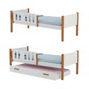 Ver imagem 5 de Kit 2 Camas Solteiro Ônix com 1 Cama Auxiliar e 3 Colchões Solteiro - Branco Mel
