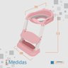 Assento Sanitário Infantil com Escada Cinza - 5