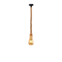 Ver mais imagens de Kit Pendente Lustre Luminária Vintage Corda Sisal Retro Rústico de 1m com Lâmpada Led Pera Âmbar Biv