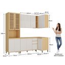 Ver imagem 5 de Cozinha Compacta de Canto 100 Mdf 5 Peças com Tampo e Espaço Micro-ondas 236cm Aura Luciane Móveis
