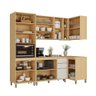 Cozinha Compacta de Canto 100 Mdf 5 Peças com Tampo e Espaço Micro-ondas 236cm Aura Luciane Móveis - 4