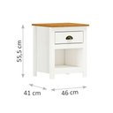 Ver imagem 2 de Mesa de Cabeceira 1 Gaveta Topázio 9100bf Branco Freijó Finestra