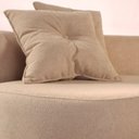 Ver imagem 7 de Sofá Orgânico c/2 Almofadas 1,40 cm Curvo Sala Recepção Luna Boucle Bege - Montanaris Decor