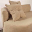 Ver imagem 3 de Sofá Orgânico c/2 Almofadas 1,40 cm Curvo Sala Recepção Luna Boucle Bege - Montanaris Decor