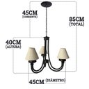 Ver imagem 2 de Luminária Pequena Artesanal Preta para Quarto e Sala de Estar Libertas Rosas Artesanato Rococo Branc