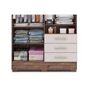 Ver imagem 7 de Guarda Roupa 4 Portas (2 C/ Espelho) e 3 Gavetas Débora Cinamomo/off White - Acp