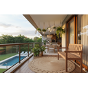 Ver imagem 2 de Banco Namoradeira de Madeira Maciça 2 Lugares Siror