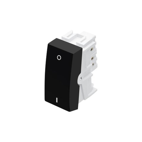 Módulo Interruptor Bipolar Paralelo Fame Habitat Black 16a Preto
