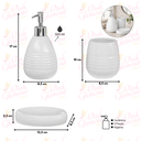 Ver imagem 3 de Kit Banheiro Porta Sabonete Líquido Lavabo Escova / 914