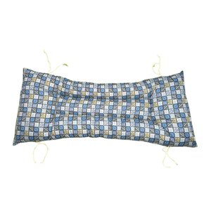 Almofada Futon 120 Cm X 50 Cm para Cadeira ou Banco Estampado:quadrado Azul