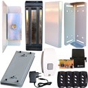 Ver imagem 1 de Kit Fechadura Magnética Eletroimã 150kg Cinza Porta Vidro Blindex Controles Receptor sem Fio Complet