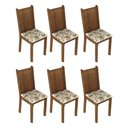 Ver imagem 1 de Kit 6 Cadeiras 4290 Madesa Rustic/Lírio Bege Cor:Branco/Lírio Bege