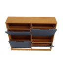 Ver imagem 2 de Sapateira Milano 4 Portas para 16 Pares de Sapato Azul/freijó - Panorama Móveis