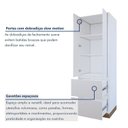 Ver imagem 5 de Paneleiro 2 Portas 2 Gavetas com Rodapé 70cm 100% MDF Rainha Branco