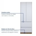Ver imagem 7 de Paneleiro 2 Portas 2 Gavetas com Rodapé 70cm 100% MDF Rainha Branco